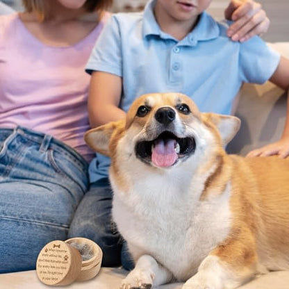 CREATCABIN Pet Hair Keepsake Box Wooden Pet Mini Fur Memorial Box Dog Hair Ashes Container Custom Pets Small Memorial Urn Loss Sympathy Gift for Storing Dogs Cat Hair Teeth Nails Ashes Paw 2 x 1.6in - style: Dog bone