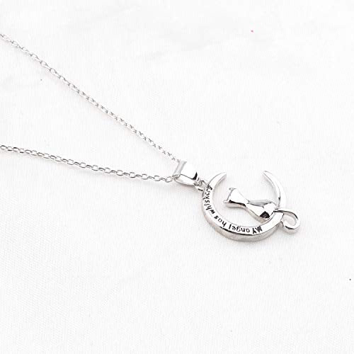 bobauna Pet Memorial Keychain My Angel Has Whiskers Pet Loss Jewelry Sympathy Loss Of Cat Gift For Cat Lover Family Friend - color: Cat Whiskers Necklace