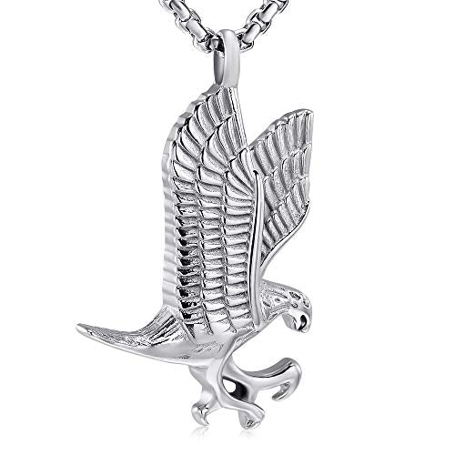 Oinsi Pet Cremation Jewelry - Heart Urn Necklaces for Dog Cat Ashes Keepsake Pet Paw Memorial Urn Pendant Ash Holder for Women Men - color: B-Silver