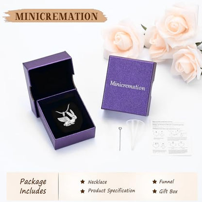 Bunny Rabbit Urn Pendant Necklace - Stainless Steel Cremation Ashes Jewelry for Pets Keepsake Memorial Ashes Locket - color: Customize