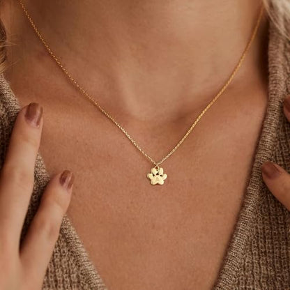 Dog Memorial Gifts for Loss of Dog Paw Print Neckalce for Women with Initial Dogs Mom Gifts Necklace for Women Dainty 14k Gold Plated Heart Necklace Pet Memorial Dogs Lover Birthday Gift for Pet Lovers - style: Big Paw Q
