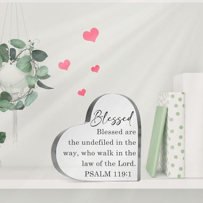 Christian Gifts for Women, Christian Plaque Sign, Inspirational Religious Birthday Gifts, Bible Verse Gifts for Family Sister Friend Mom Faith Based Decorative Paperweight Accessories - style: Christian 01