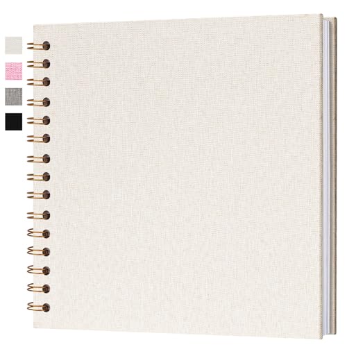 10x10 Inch Scrapbook DIY Photo Album, 20 Sheets (40 Pages), Beige - color: Beige, size: 10 x 10 Inch 20 Sheets