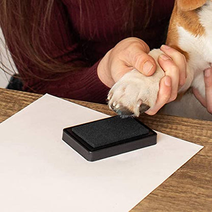 Pet Paw Print Impression Kit | Dog Ink Paw Print Kit | Pet Paw Print Kit | an Easy to Use Paw Print Stamp Pad for Dogs | Contains an Ink Pad for Dog Paw Prints That You Can Treasure (Big Black) - color: Big Black