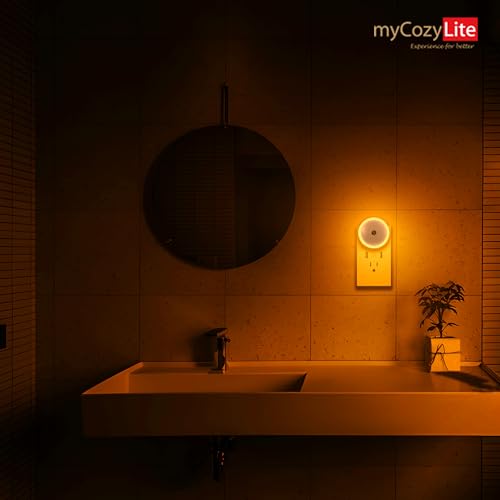 Amber Night Light Plug in, Dusk to Dawn Sensor, Blue Light Blocking, Automatic Nightlight, Energy Efficient, 2 Pack LED Night Lights Plug into Wall, for Bathroom, Bedroom, Kitchen, Hallway, Stairway - color: Amber