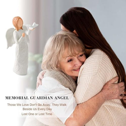 Sympathy Gifts for Loss of Loved One, Memorial & Bereavement Gift | Angel Statue Memorial & Bereavement Gift, Guardian Angel with Dove, Grief Gifts for Women, Friend, Coworker - style: Sympathy Gift