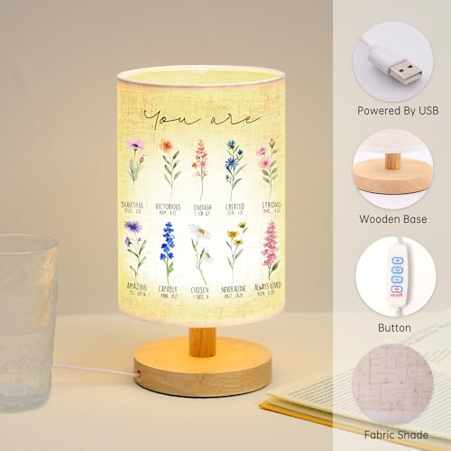 WSYEAR Christian Gifts for Women, Christian Table Lamp with Flowers, Birthday Gifts for Women, Inspirational, Religious Gifts for Sister, Friend, Daughter, Mom - color: Flower