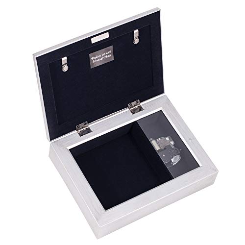 Cottage Garden Can Do All Things Through Christ Brushed Silvertone Jewelry Music Box Plays Amazing Grace