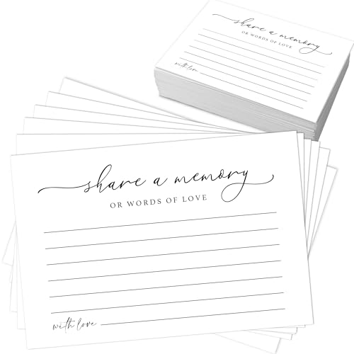 Share A Memory Cards for Celebration Of Life - Set of 50 Memorial Cards for Weddings, Anniversaries, Memorials, Funerals, Birthdays, Graduation, Retirement, Going Away -A08 - color: Minimalism, size: Standard Card