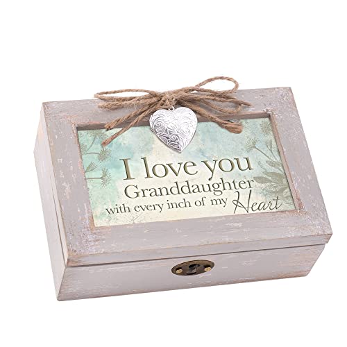 Cottage Garden Love You Granddaughter My Heart Petite Locket Distressed Natural Jewelry Music Box Plays Tune You are My Sunshine