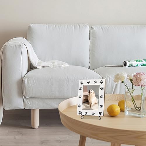 Dog Gifts Picture Frame with Iron Stand, Dogs Lovers Gift for Women or Men, Puppy Themed Gift for New Owners Photo Frame Photo for Tabletop Display A-03 - style: Dog Gifts Picture Frame-B
