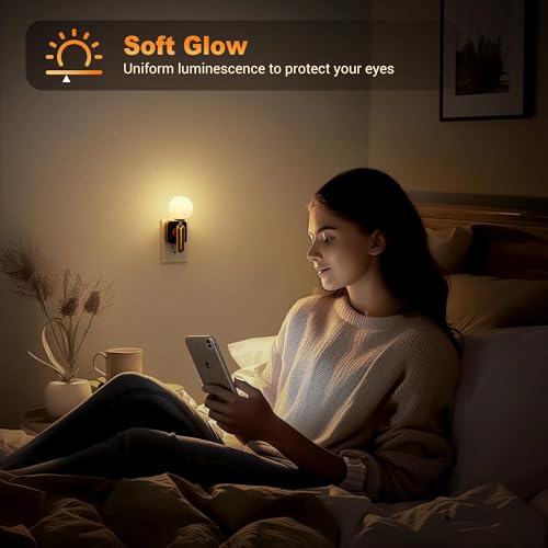 JandCase Night Light Plug in, Night Lights Plug into Wall - color: Gold, size: 1 Pack