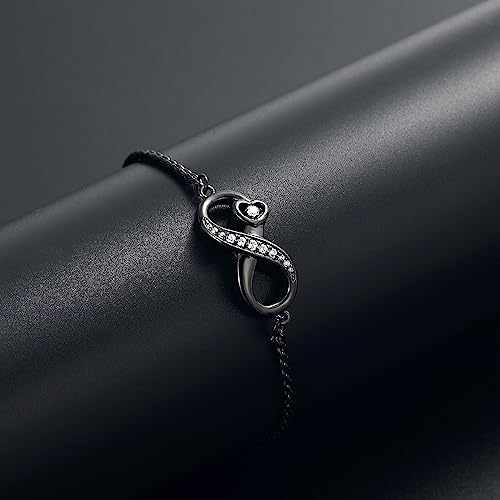 Urn for Ashes Infinity Bracelet for Women Girl Cubic Zirconia Cremation Keepsake Jewelry Gift for Human - color: Customize