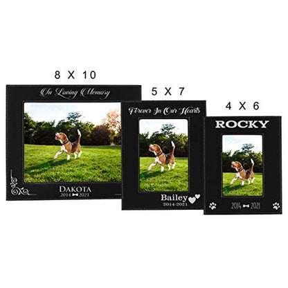 My Personal Memories Custom Personalized Dog Loss Memorial Pet Remembrance Picture Frame (Black with Silver) - color: Black with Silver