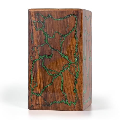 Wooden Urns for Human Ashes Adult Male, Female - Wood Urn for Women, Resin Decorative Urns - Memorial, Burial Wooden Cremation Urns for Human Ashes Large Upto 120 lbs, Green - 1pc - size: Small