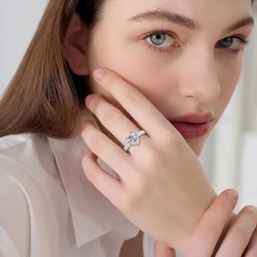 Urn Ring for Ashes Sterling Silver Urn Ring Keepsake Memorial Jewelry Gifts for Women - color: heart-2