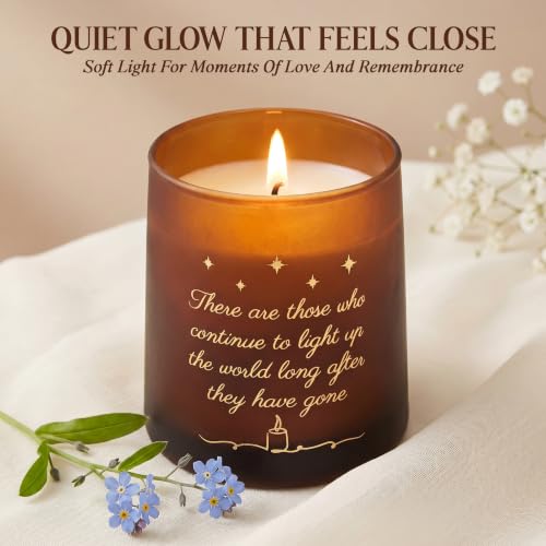 Sympathy Gifts for Loss of Loved One - Scented Candle 10 oz | Memorial Gifts for Loss of Mother Dad, Breavement Grief Gifts, Vanilla Lavender Long Lasting Burn Candle, Ready To Gift