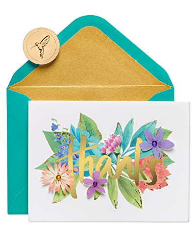Papyrus Thank You Cards with Envelopes, Botanical Floral (8-Count) - color: Botanical Flowers