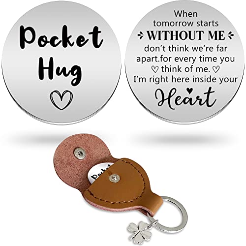 Advivio Pocket Hug Stainless Steel Memorial Token Double Sided Engraved Keychain Long Distance Relationship Keepsake Gift - color: When Tomorrow Starts