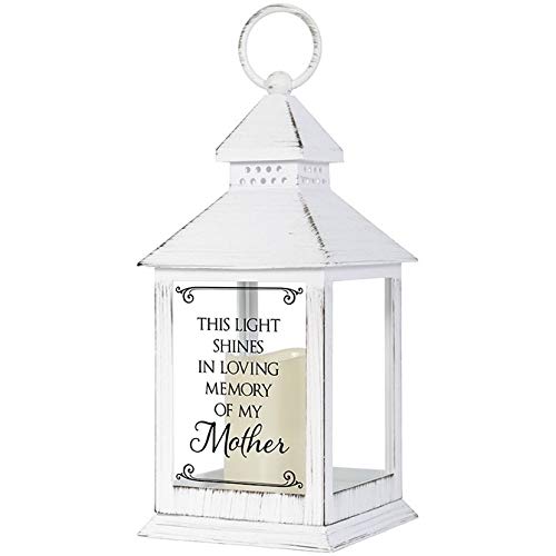 Carson Home Accents Lantern-in Loving Memory of My Mother w/LED Candle & Timer (11" x 4" x 4")