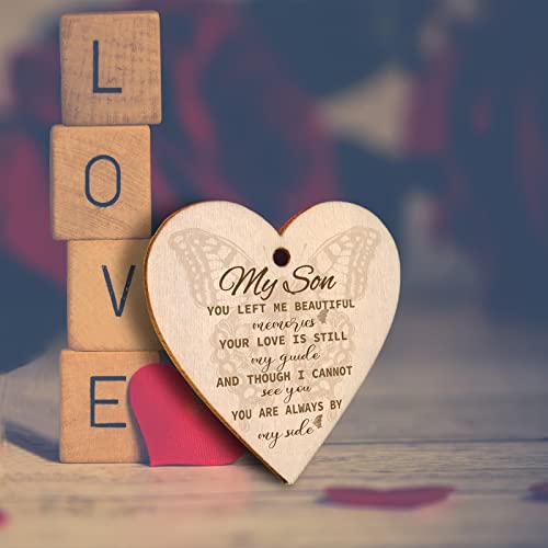 EYITUPC Rotating Son Memorial Wood Frame Loss of Son Sympathy Gift - color: Son