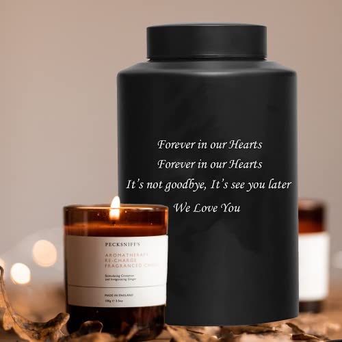 Custom Urns for Human Ashes Cremation Funeral Burial Urn for Male Female | Stainless steel, Customizable, Large Up to 220lbs, Decorative Urns, Urnas Para Cenizas Humanas Adultos, Angel Wings - size: Custom Wings Black