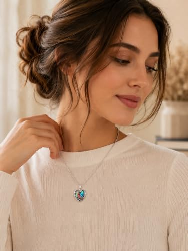 JKR Heart Picture Locket Necklace for Women That Holds Pictures Jewelry | Memorial Necklace with Picture Anniversary Birthday Gift for Women Wife Mom Girlfriend - color: Cardinal