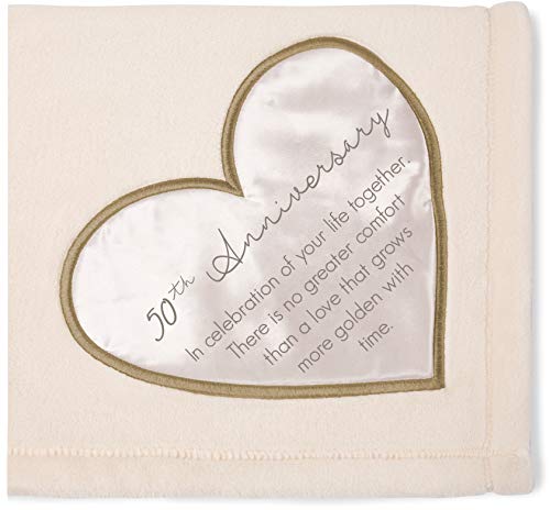 Pavilion Gift Company - 50th Soft Royal Plush Blanket 50x60 Inch - style: 50th annivesary