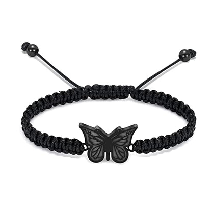 zeqingjw Butterfly Urn Bracelet for Ashes for Women Men - color: Black