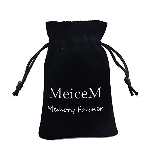 MeiceM Heart Crystal Urn Necklace for Ashes A Piece Of My Heart Lives In Heaven Cremation Jewelry Angel Wings Memorial Keepsake Pendant - color: white gold plated
