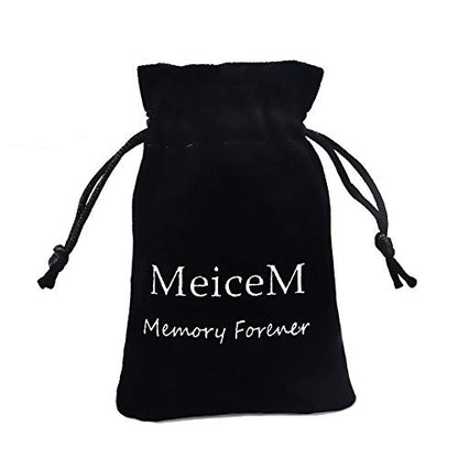 MeiceM Heart Crystal Urn Necklace for Ashes A Piece Of My Heart Lives In Heaven Cremation Jewelry Angel Wings Memorial Keepsake Pendant - color: white gold plated