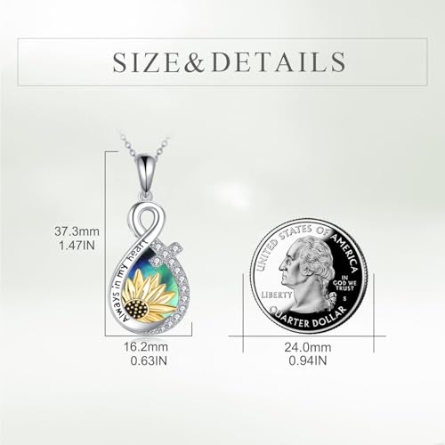 TIGER RIDER Pet Paw Necklace 925 Sterling Silver Cross Infinite love Necklace Pendant Pet Jewelry Gift for Dog Cat Lovers - style: sunflower-