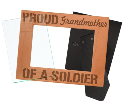 ThisWear Proud Grandmother of Soldier Wood Frame - Landscape 5x7 - color: Grandmother, size: 5x7 Photo - Landscape