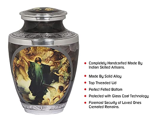BOLD & DIVINE Love of Jesus Cremation Urn |Human Ashes Adult Memorial urn, Burial, Funeral Cremation Urns | 200 Cubic Inches, Adult/Large. - color: Love of Jesus