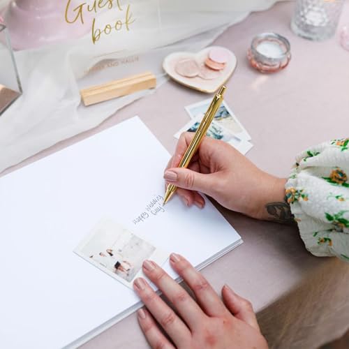 Mr&MrsGifts Elegant Wedding Guest Book Hard Cover Guest Sign in Book,GD | Guest Book Wedding Reception,Bridal Shower Gifts,Wedding Gifts - color: Garland
