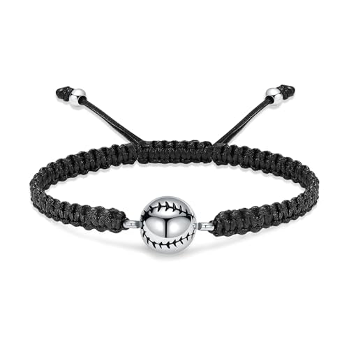 Hearbeingt Baseball Urn Bracelet for Ashes Cremation Jewelry for Women Men - color: Silver