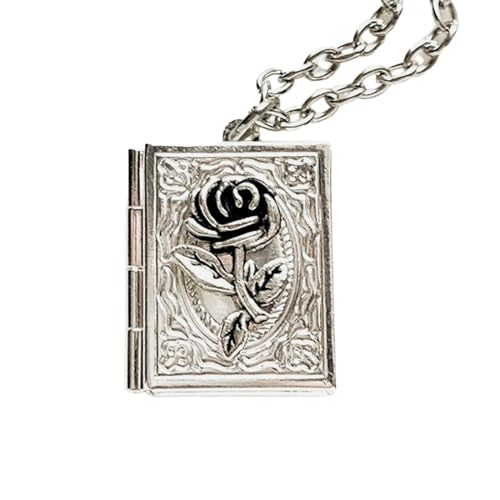 Unique Gothic Pendant Neckchains Charm Individualized Book Locket Pendant Necklace Jewelry for Daily Wear Dates Parties - color: Style 1602