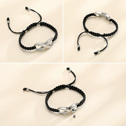 Minicremation Cremation Bracelet for Ashes Infinity Memorial Jewelry Urn Bracelet Braided Rope Adjustable Keepsake Bangle for Women Men - color: Silver