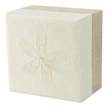 Embrace Biodegradable Cremation Urn for Ashes - White Hemp - color: White Hemp