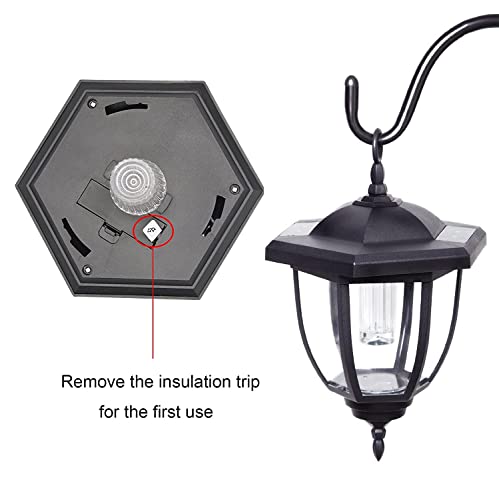 MAGGIFT 34 Inch Solar Hanging Lights Outdoor, 2 Pack | Waterproof Solar Garden Lights with 2 Shepherd Hooks Landscape Lighting for Lawn Patio Yard Pathway Driveway
