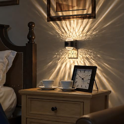 Briignite Motion Sensor Night Light Projector Dimmable Warm White Rotatable - color: Black-Motion