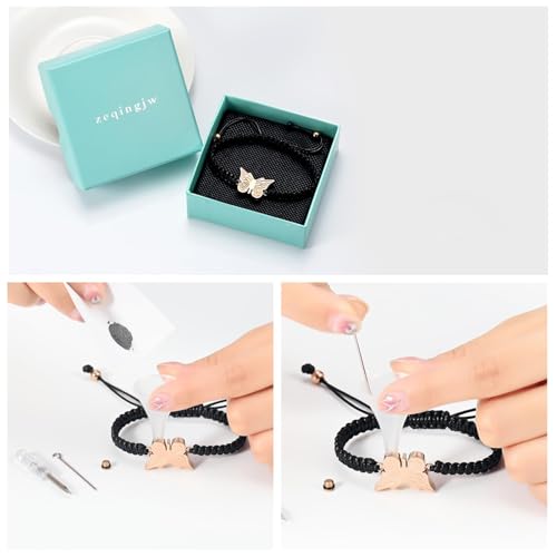 zeqingjw Butterfly Urn Bracelet for Ashes for Women Men - color: Rose Gold