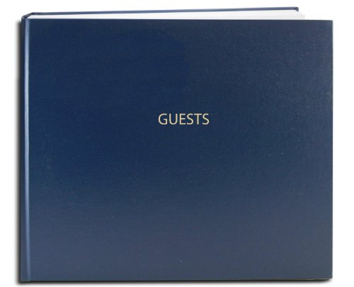 Guest Book Registry, Blue, Hardbound, 120 Pages | Guest Sign-in Book, Section Sewn Cover, 8 7/8'' x 7'' - Made in USA - color: Blue