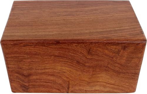Solid Wood Funeral Urn for Human Ashes-Carved Wooden Urn Box for Human Ashes Holds 200 cu.in. (XL) - size: X-Large