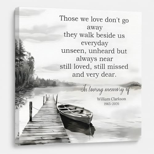 KiKiLuna Personalized In Loving Memory Square Canvas Wall Art - color: Design 6