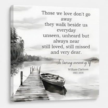 KiKiLuna Personalized In Loving Memory Square Canvas Wall Art - color: Design 6
