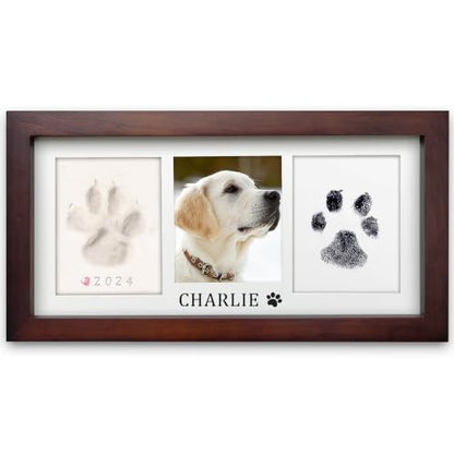 MYPAWLETS Paw Print Frame Kit,Dog/Cat Paw Print Keepsake,Espresso - color: Espresso