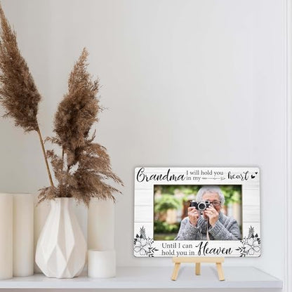 Memorial Gifts Loss of Grandma, Sympathy Picture Frame, Remembrance Gifts Wooden Photo Frame with Easel, 4x6 Bereavement Picture Frame for Tabletop Display - G07 - style: Loss of Grandma