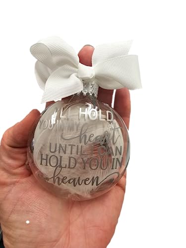 Memorial Gift Funeral Heaven Christmas Ornament Miscarriage Baby Loss Angel Wings in Loving Memory