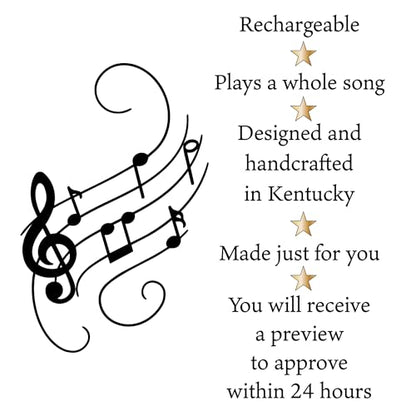 Memorial Custom MP3 Music Box, Voice Recording Or Favorite Song Memory Box, Photo Image Print Inside